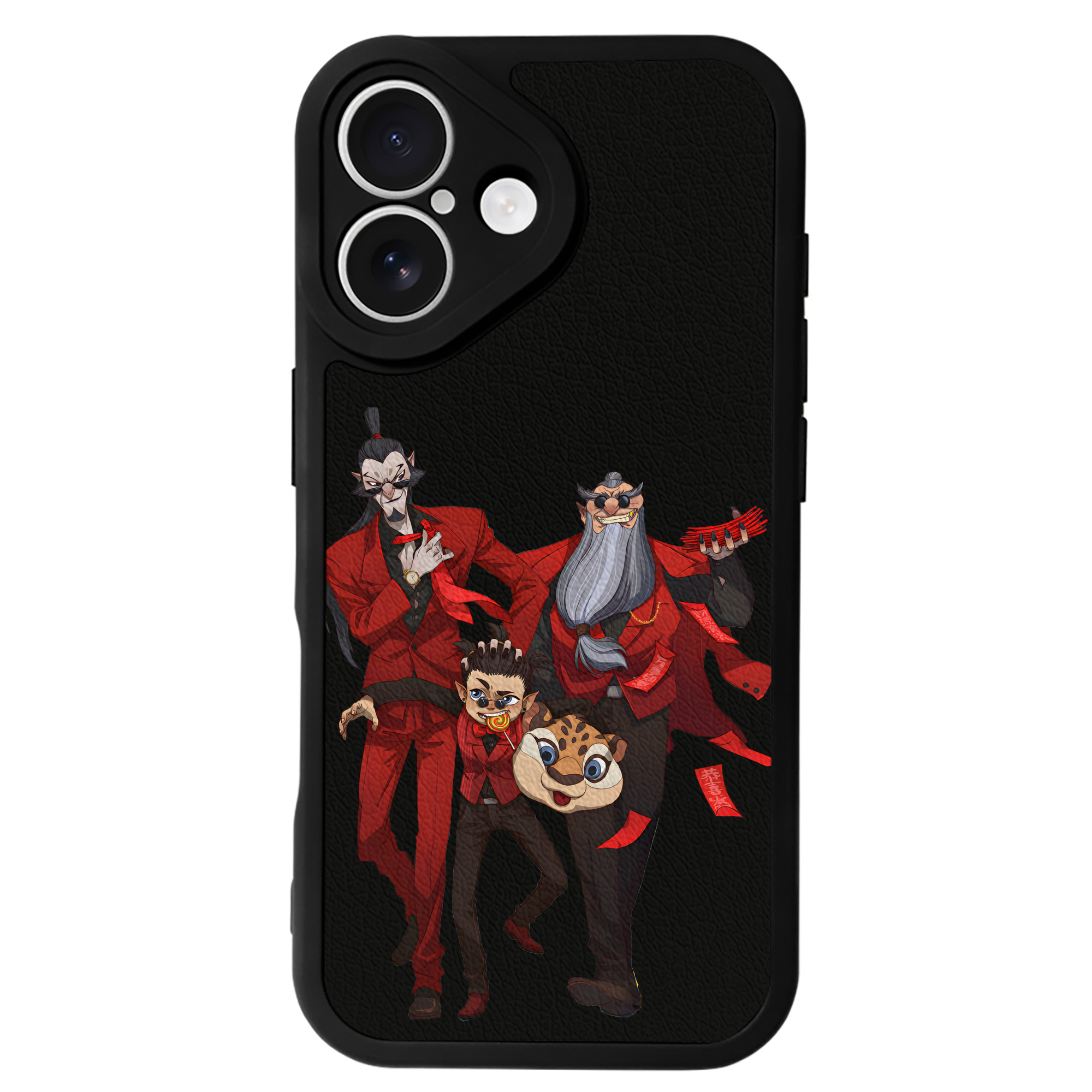 （画像用） Ne Zha 2 ナタ 魔童の大暴れ 【iPhone 16シリーズ対応】シリコンスマホケース（レザー調） 材質：シリコン